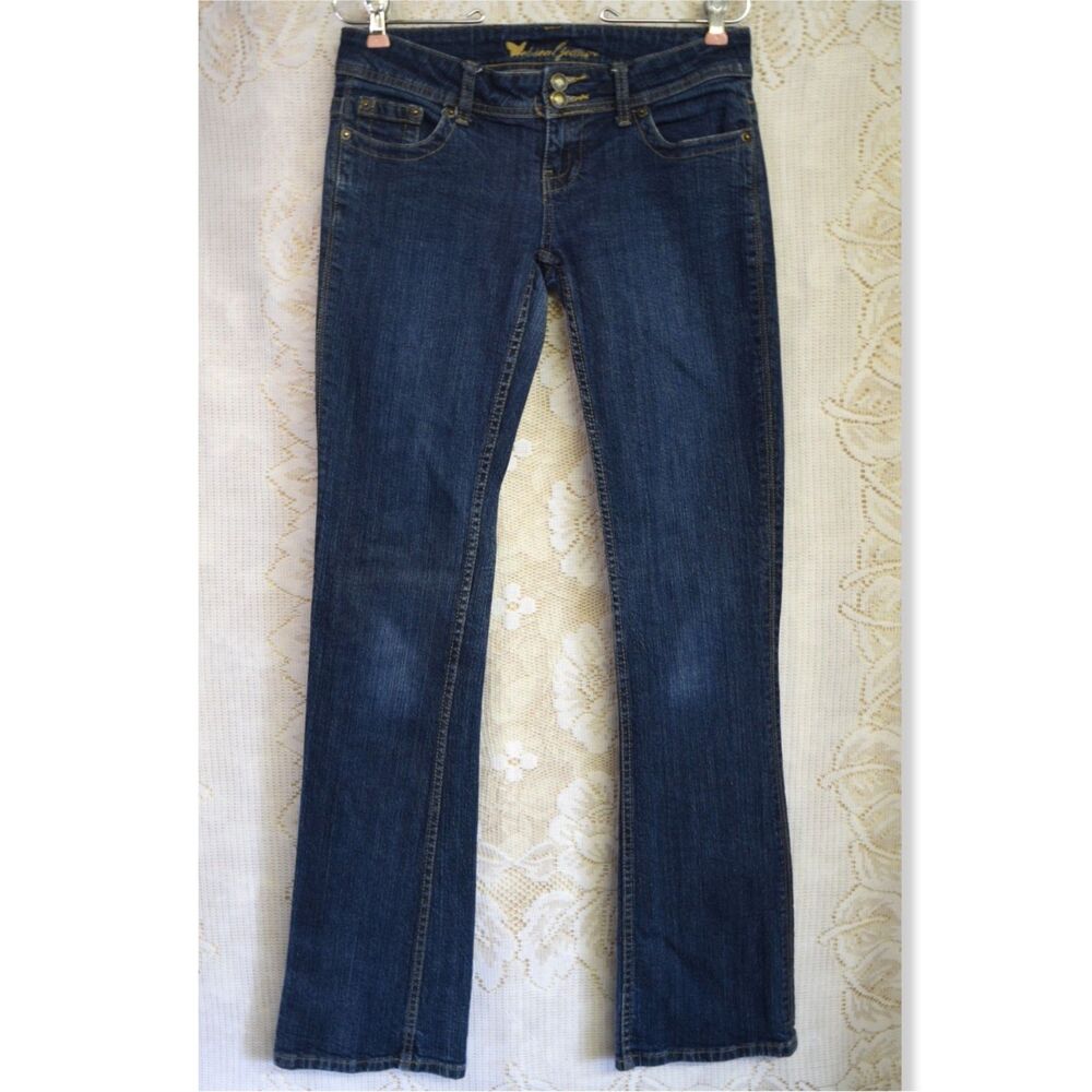 Y2K Wet Seal Jeans Vintage Womens Size 5 Long Low Rise Streetwear Stretch 30x34